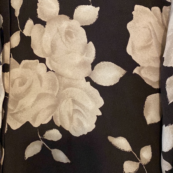 Jones New York Silk Rose Blouse 16 - Picture 3 of 6